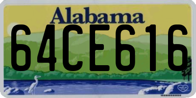AL license plate 64CE616