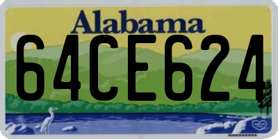 AL license plate 64CE624