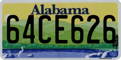 AL license plate 64CE626