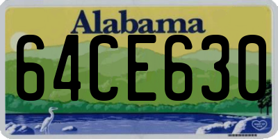 AL license plate 64CE630