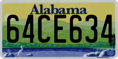 AL license plate 64CE634