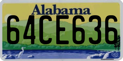 AL license plate 64CE636