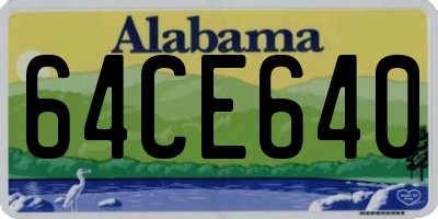 AL license plate 64CE640