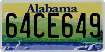 AL license plate 64CE649