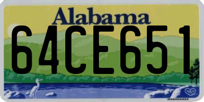 AL license plate 64CE651