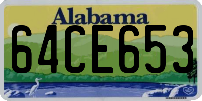 AL license plate 64CE653