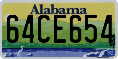 AL license plate 64CE654