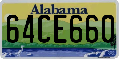 AL license plate 64CE660