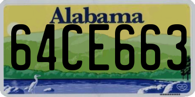 AL license plate 64CE663