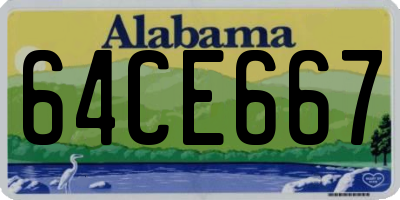AL license plate 64CE667