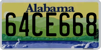 AL license plate 64CE668