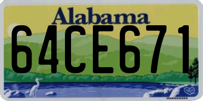 AL license plate 64CE671