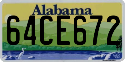 AL license plate 64CE672