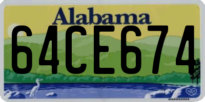 AL license plate 64CE674