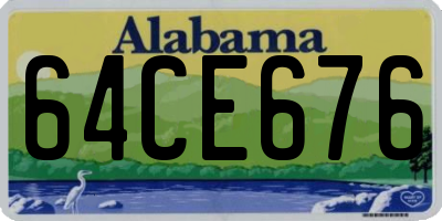 AL license plate 64CE676