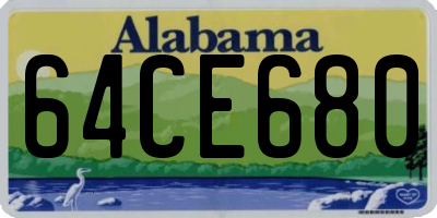 AL license plate 64CE680
