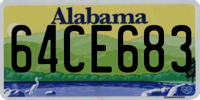 AL license plate 64CE683