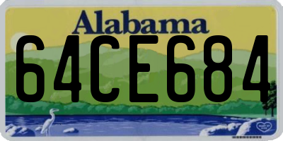 AL license plate 64CE684