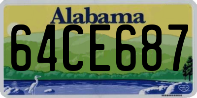 AL license plate 64CE687