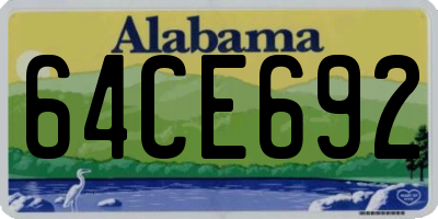 AL license plate 64CE692