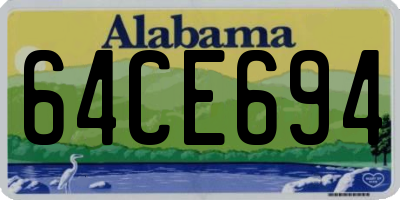 AL license plate 64CE694