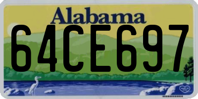 AL license plate 64CE697