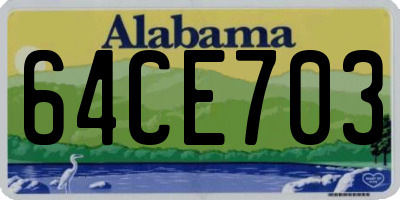 AL license plate 64CE703