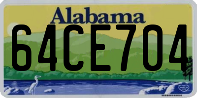 AL license plate 64CE704