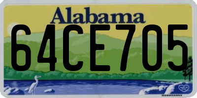 AL license plate 64CE705