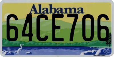 AL license plate 64CE706