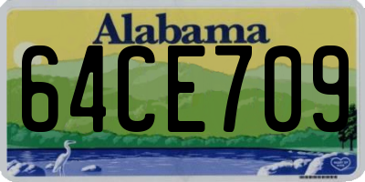 AL license plate 64CE709