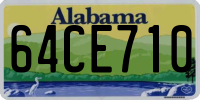 AL license plate 64CE710