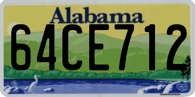 AL license plate 64CE712