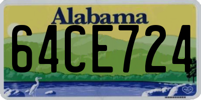AL license plate 64CE724
