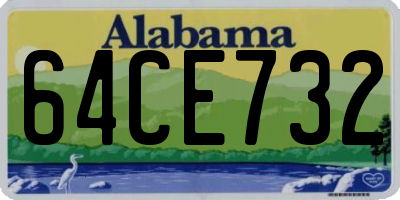 AL license plate 64CE732