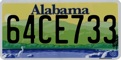 AL license plate 64CE733