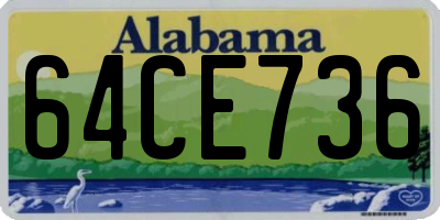 AL license plate 64CE736