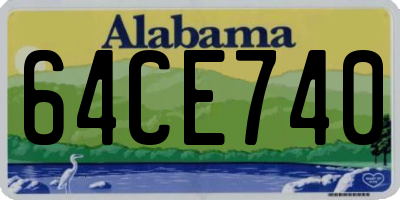 AL license plate 64CE740
