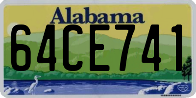 AL license plate 64CE741