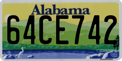AL license plate 64CE742