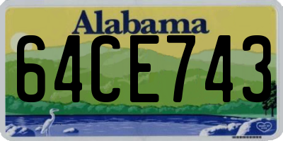 AL license plate 64CE743