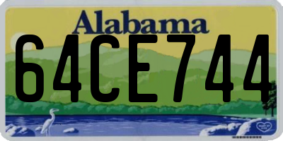 AL license plate 64CE744