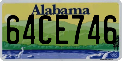 AL license plate 64CE746