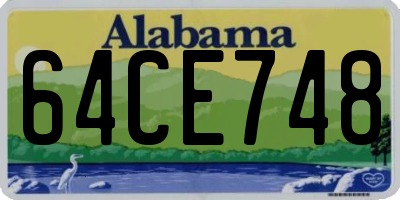 AL license plate 64CE748