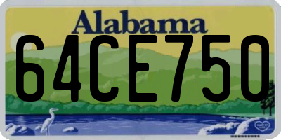 AL license plate 64CE750