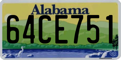 AL license plate 64CE751