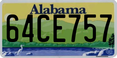 AL license plate 64CE757