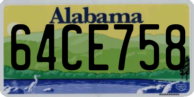AL license plate 64CE758