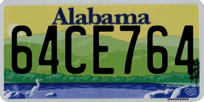AL license plate 64CE764