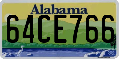 AL license plate 64CE766